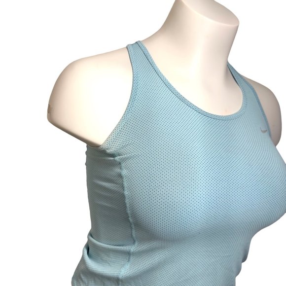 Womens Nike Dri-Fit Blue Racerback Light Weight Athletic Tank Top SIze Small - Picture 4 of 10